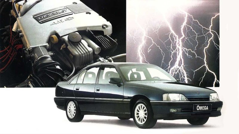 Chevrolet Omega CD 4.1 – sedã seis cilindros de luxo Chevrolet Omega CD 4.1 prata visto de três quartos em estúdio